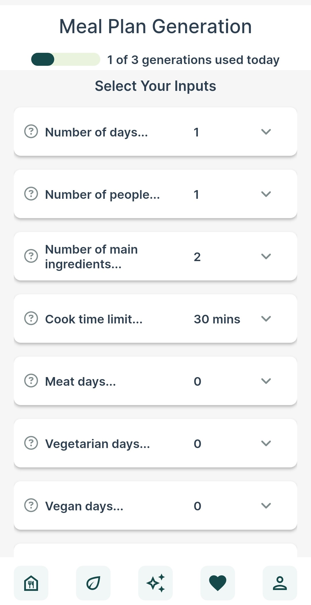Generate meal
