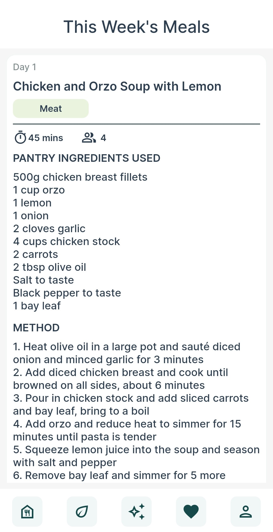 Meal plan